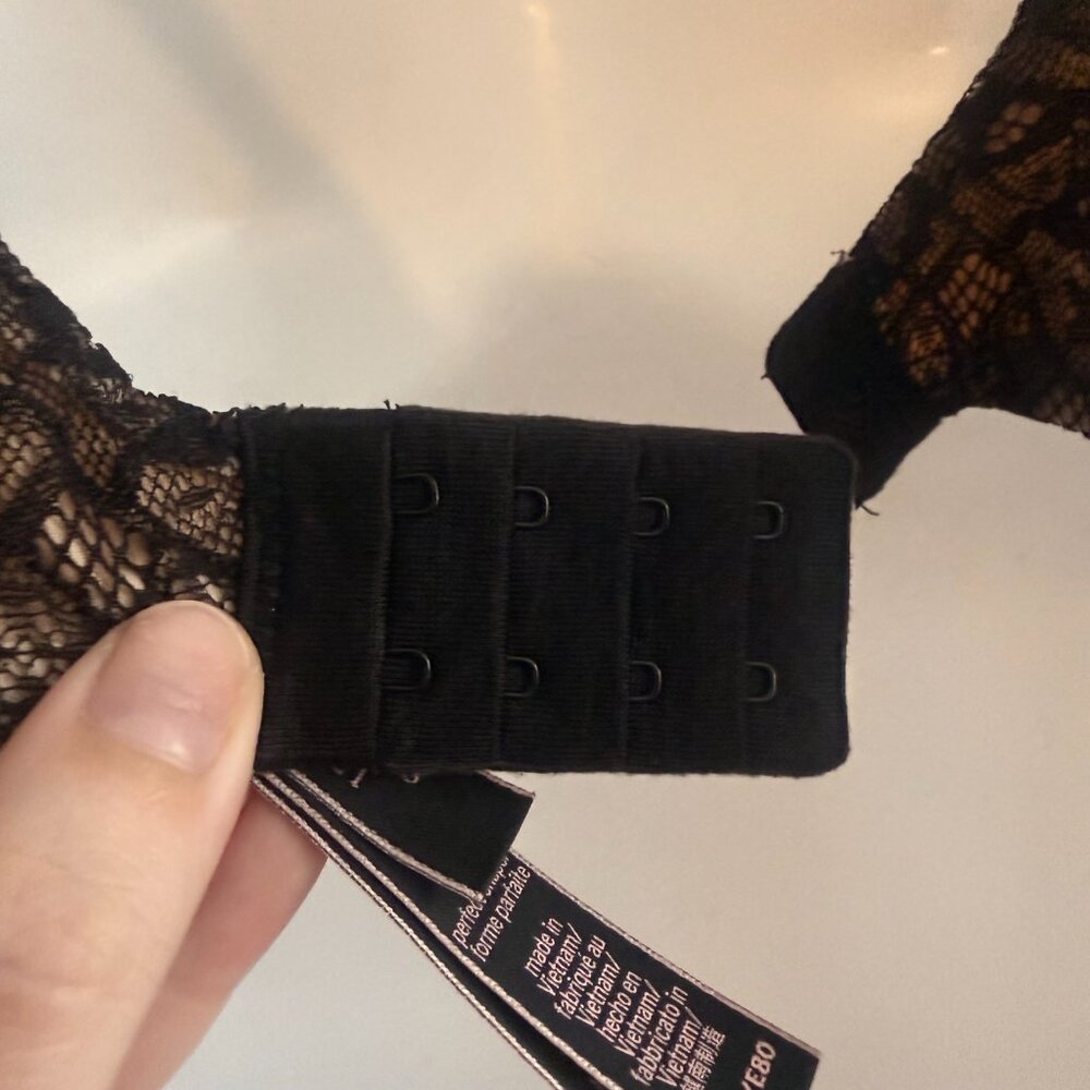 Victoria’s Secret Body by Victoria Black Lace Plunge Bra | 36D - Picture 8 of 11